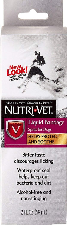 Nutri-Vet Liquid Bandage Spray for Dogs Helps Protect and Soothe