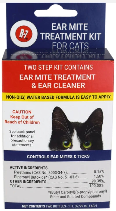 Miracle Care Ear Mite Ear Mite Treatment Kit and Ear Cleaner for Cats